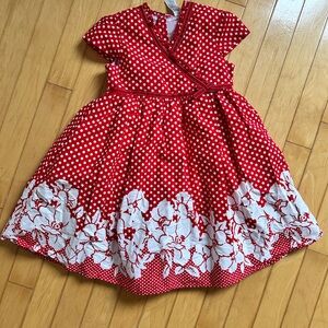 George - Red and White Polka Dot summer cotton dress